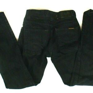 NUDIE Jeans Slim Jim Black Black Twill Adult Size 28/32 Men's Denim